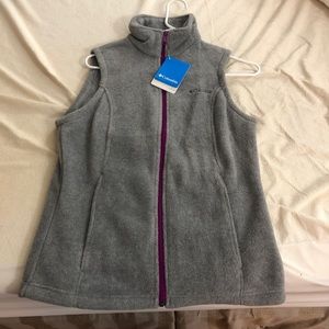 Grey with purple accent Columbia vest | NWT